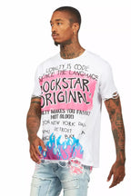 Beno White Oversized Graphic T-Shirt