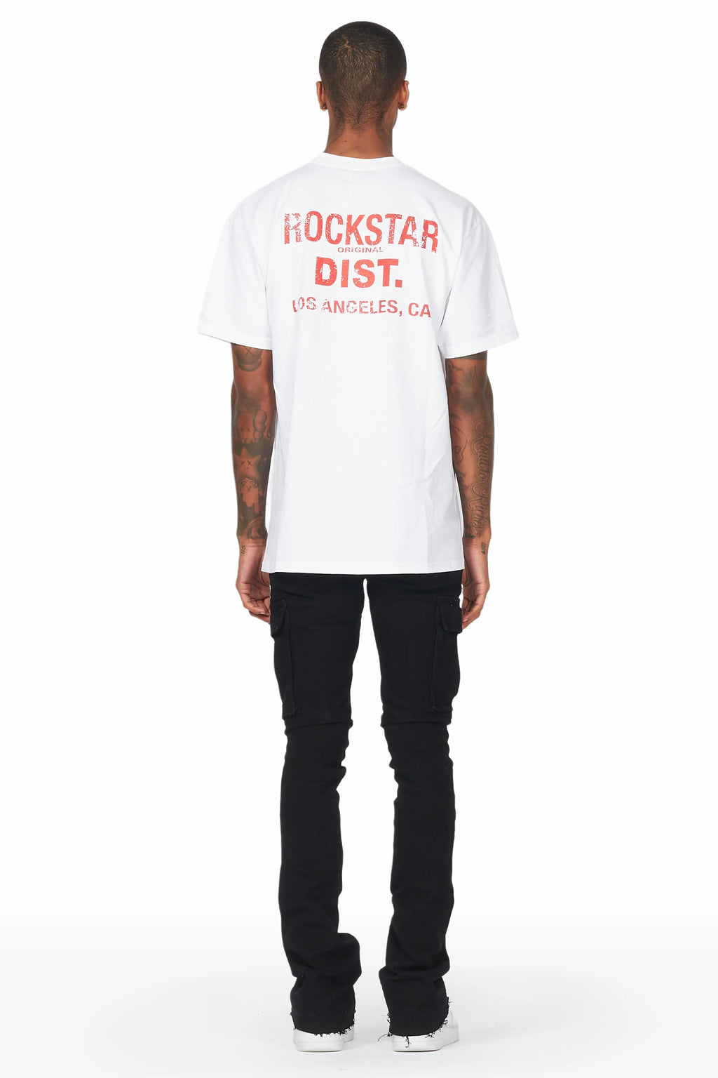 Sarg Black Cargo Stacked Flare Jean