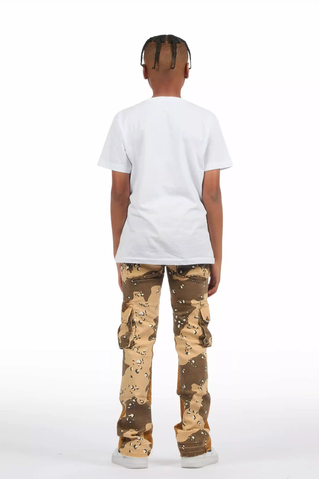 Boys Kirrem Desert Camo Stacked Flare Jean