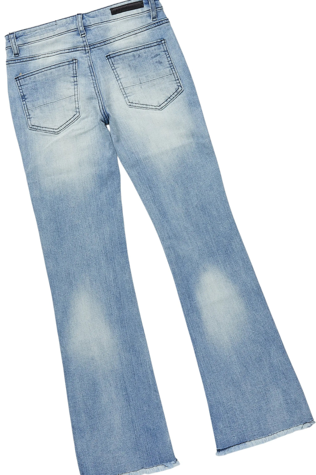 Boys Beau Navy/Blue Hoodie/Stacked Flare Jean Set