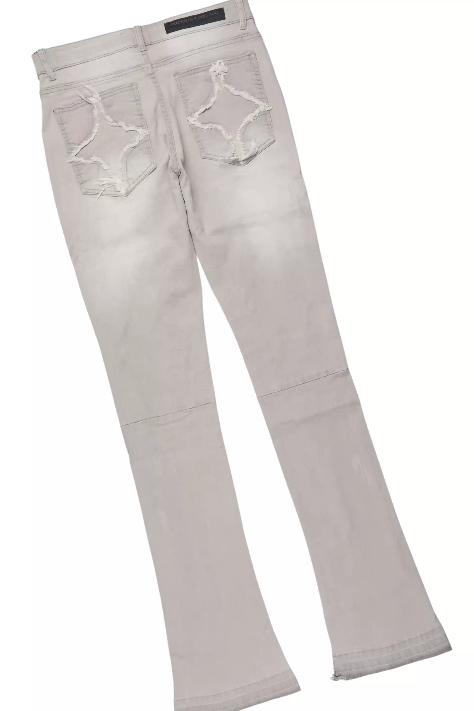 Fields Black Oversized Graphic T-Shirt/Painted Stacked Flare Jean