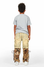 Boys Baatar Blue/Brown Camo Baggy Fit Jean