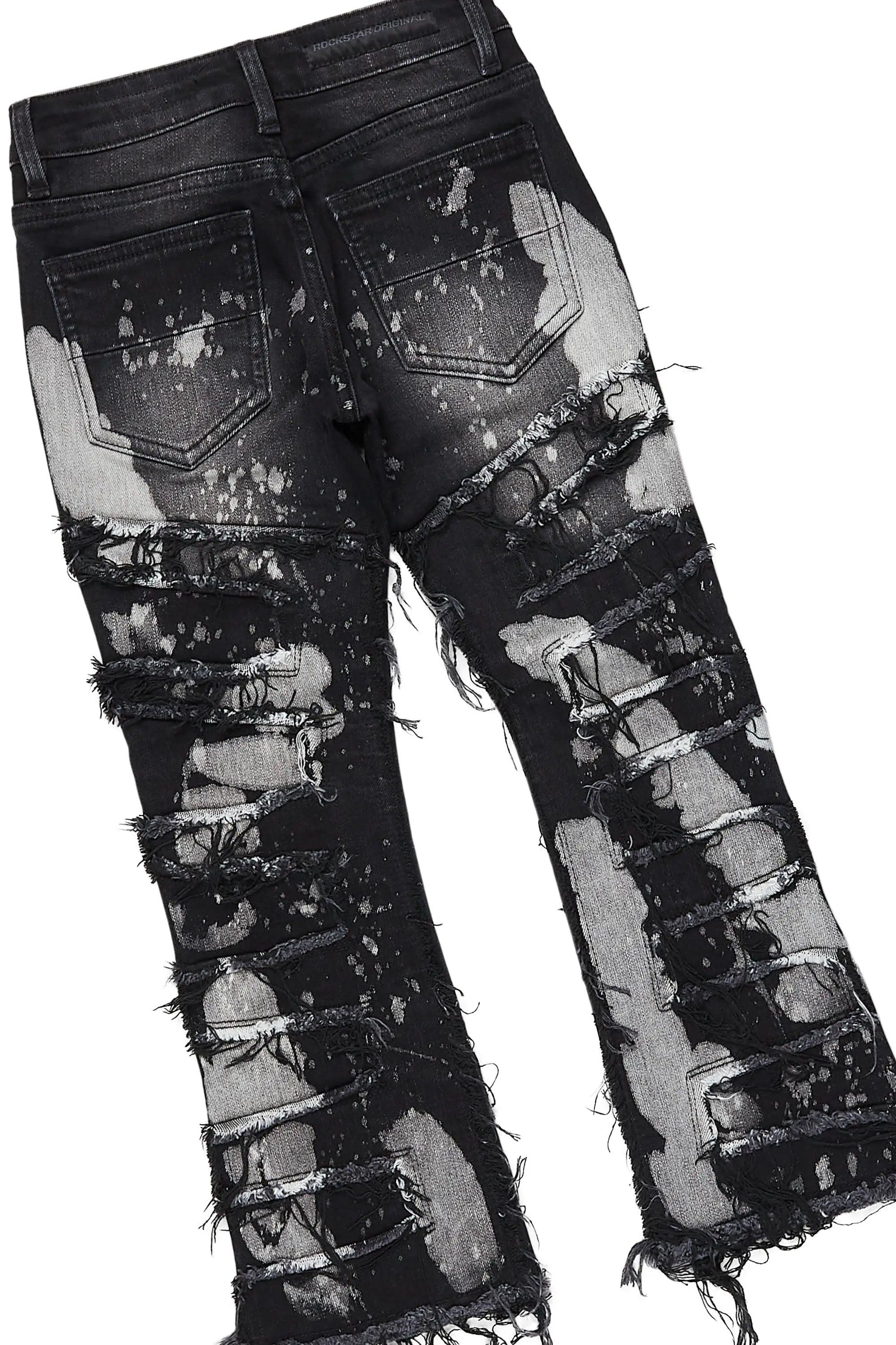 Boys Smitty Light Grey Hoodie/Stacked Flare Jean Set