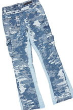 Boys Artie Royal Blue Hoodie/Stacked Flare Jean Set