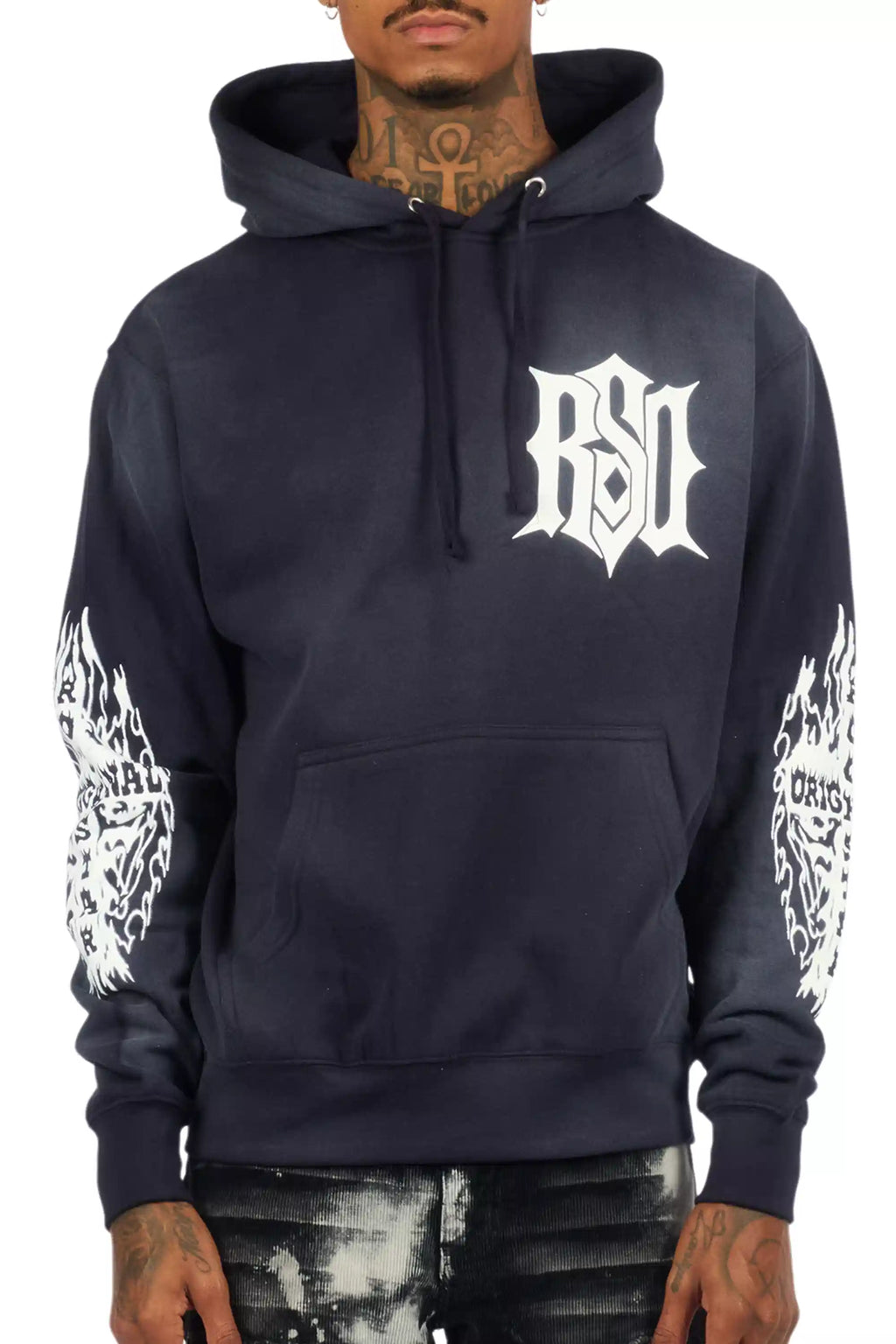 Lyrex Navy/White Graphic Hoodie