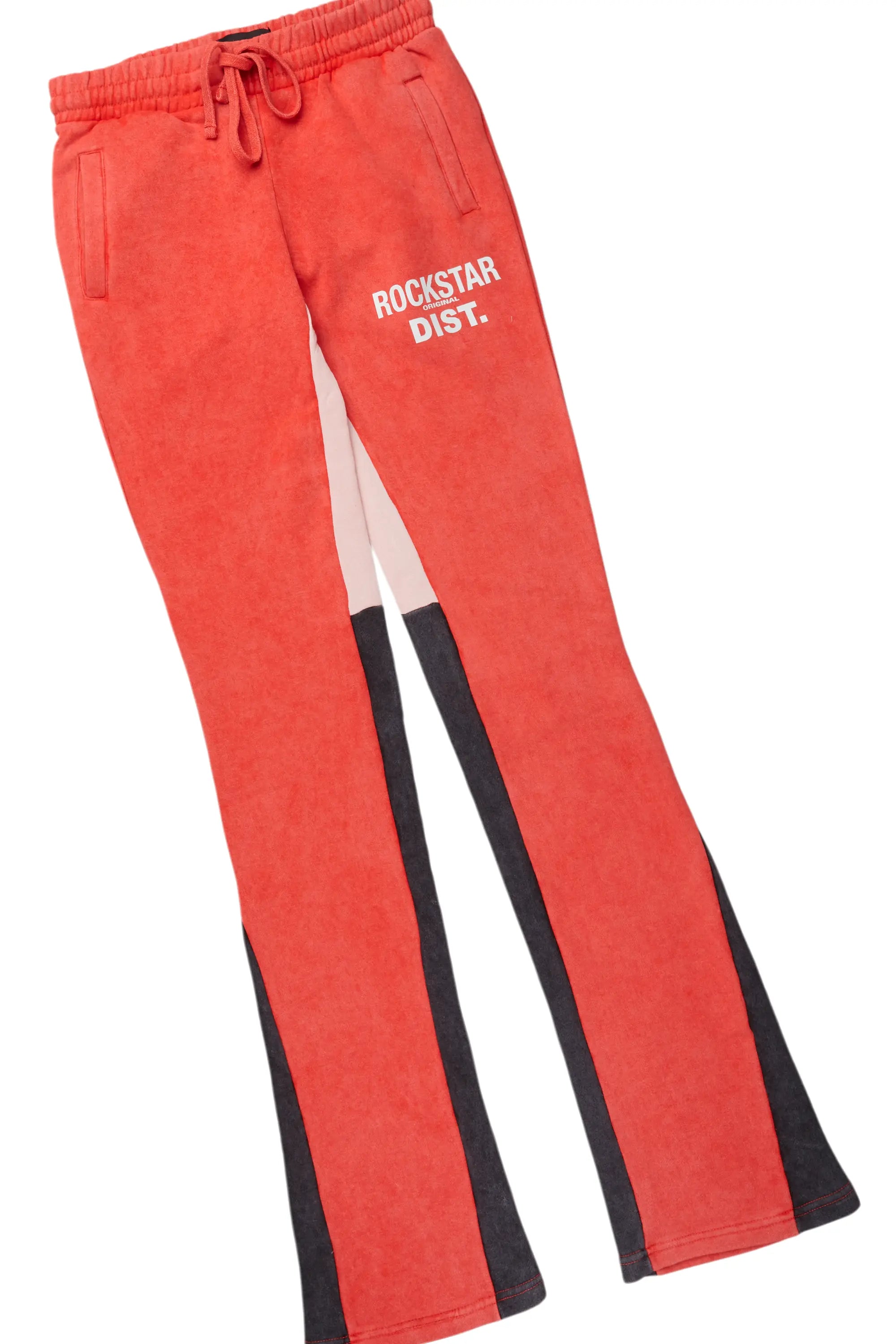 Lake White/Red T-Shirt/Stacked Baggy Track Set