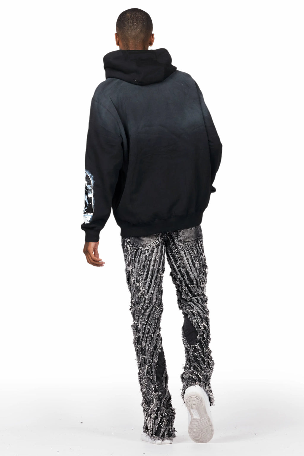 Dacre Black Graphic Hoodie