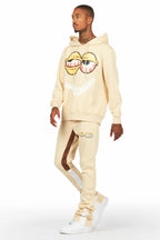 Highya Beige Super Stacked Flare Track Set