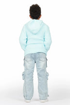 Boys Mahesh Blue Baggy Cargo Jean