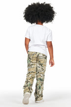 Girls Sammie Tree Camo Stacked Flare Jean