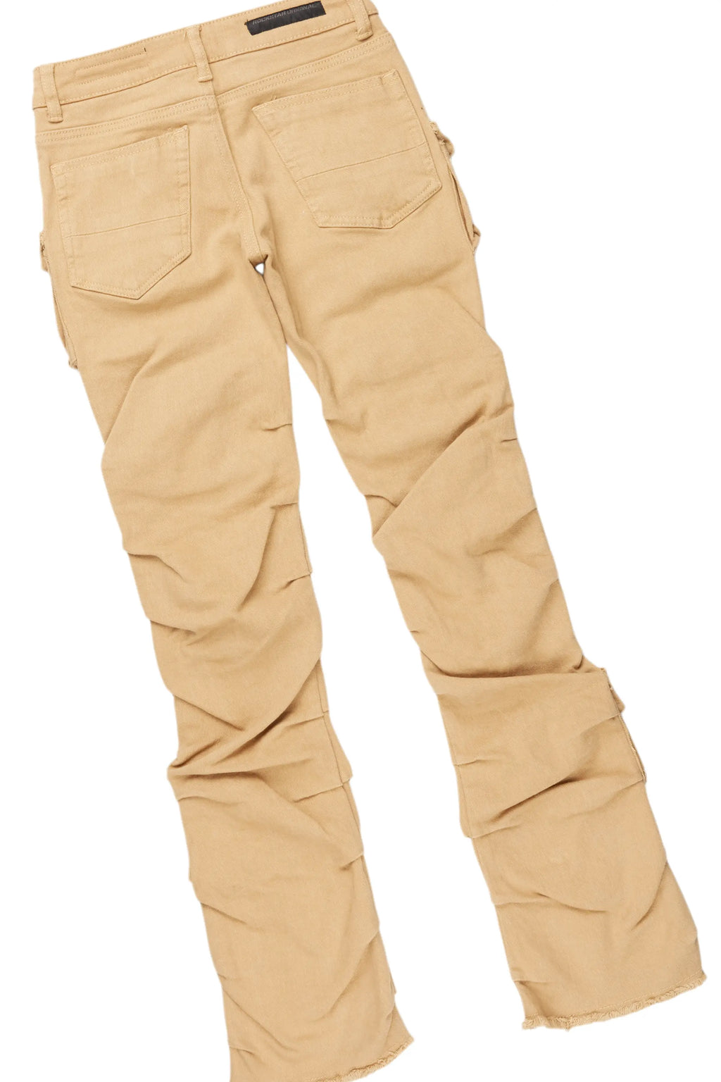 Boys Griff Black/Beige Hoodie/Stacked Flare Jean Set