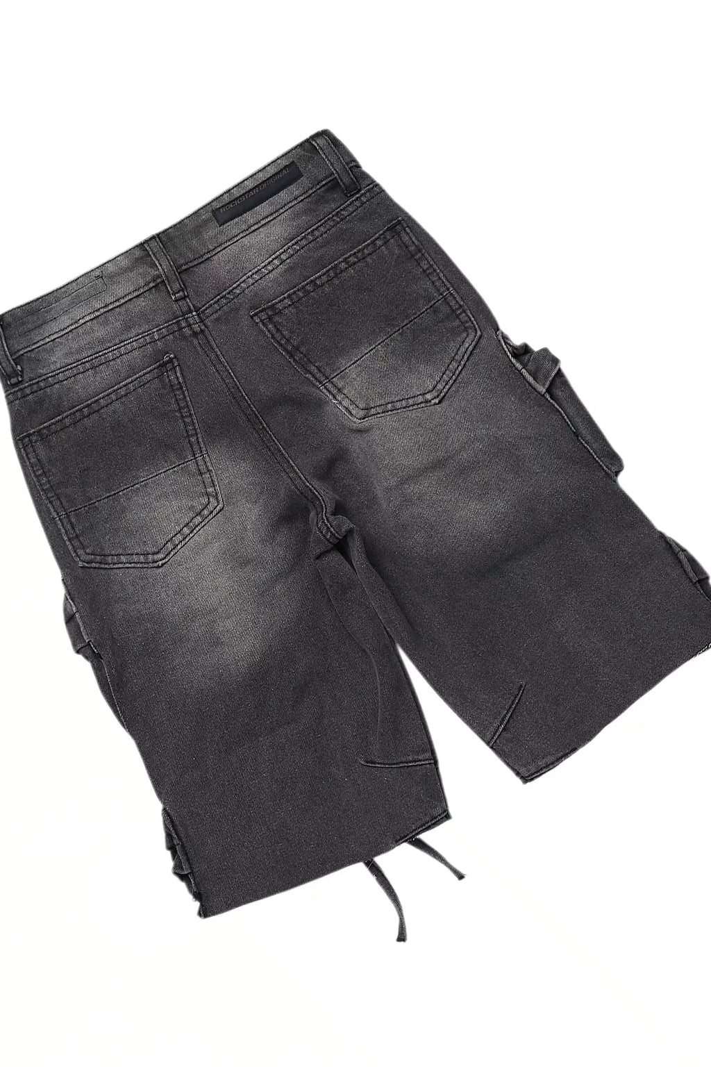 Boys Saxon Black/Red T-Shirt/Denim Cargo Jort Set