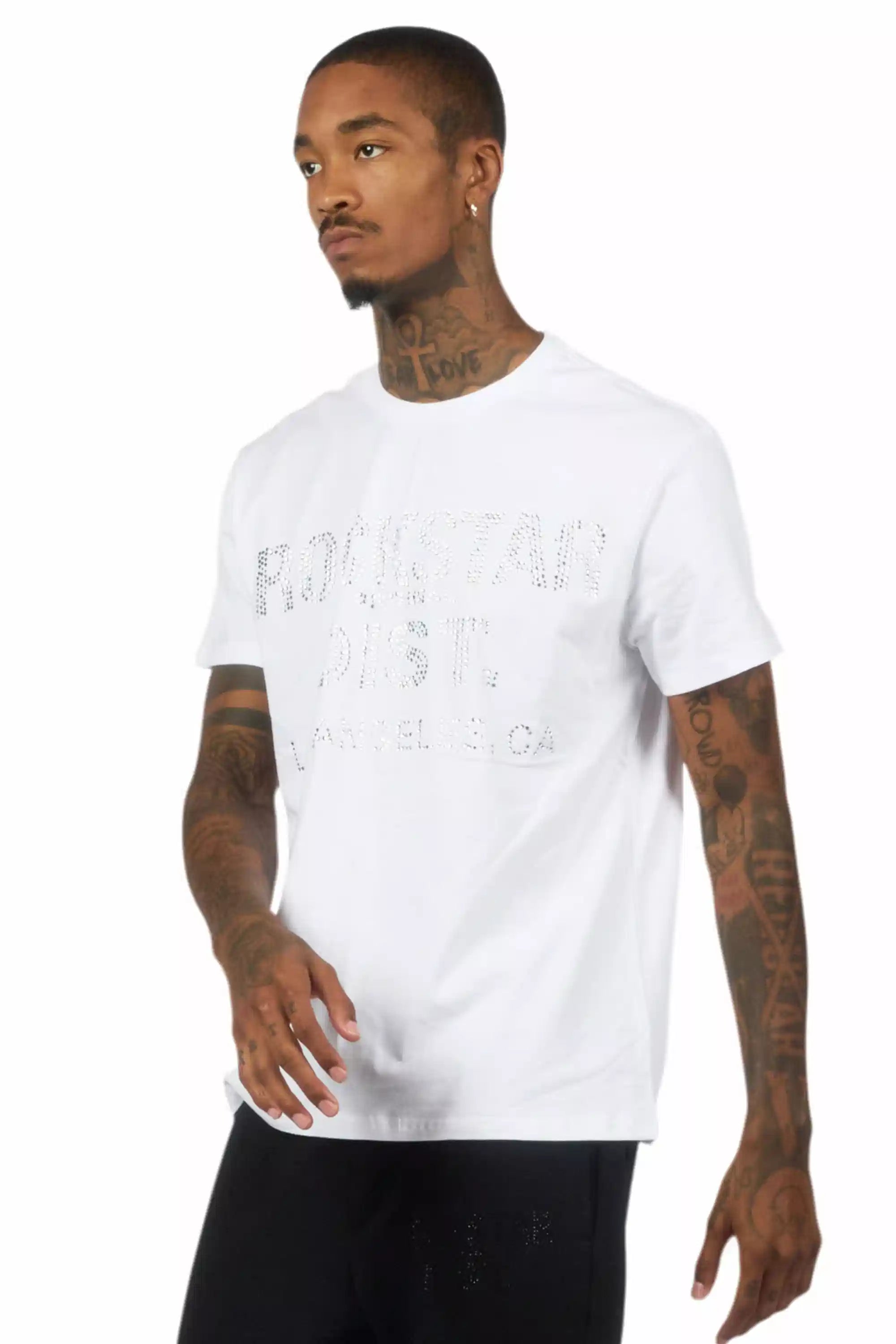 Lake White Rhinestone T-Shirt