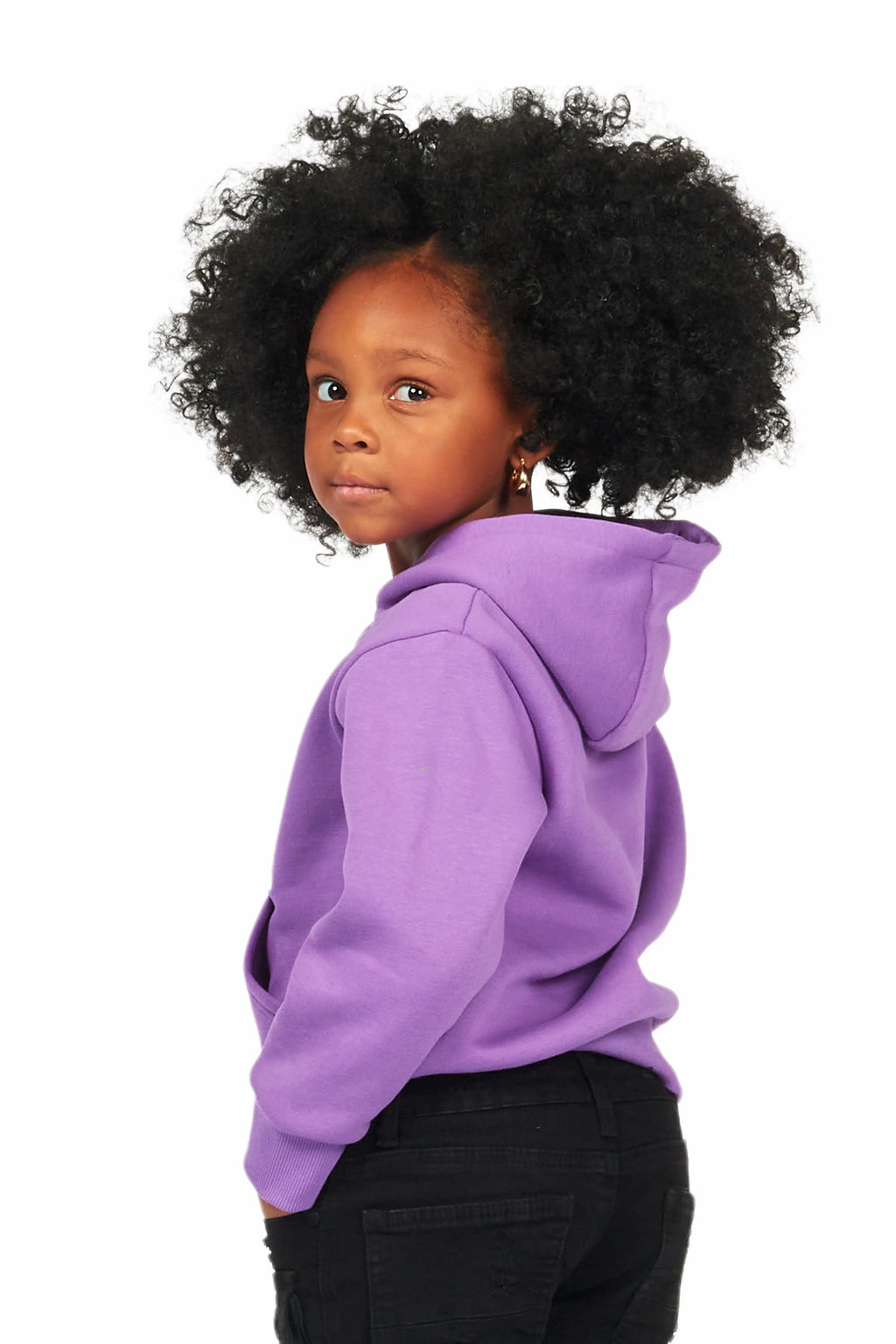 Girls Anessa Purple Graphic Hoodie