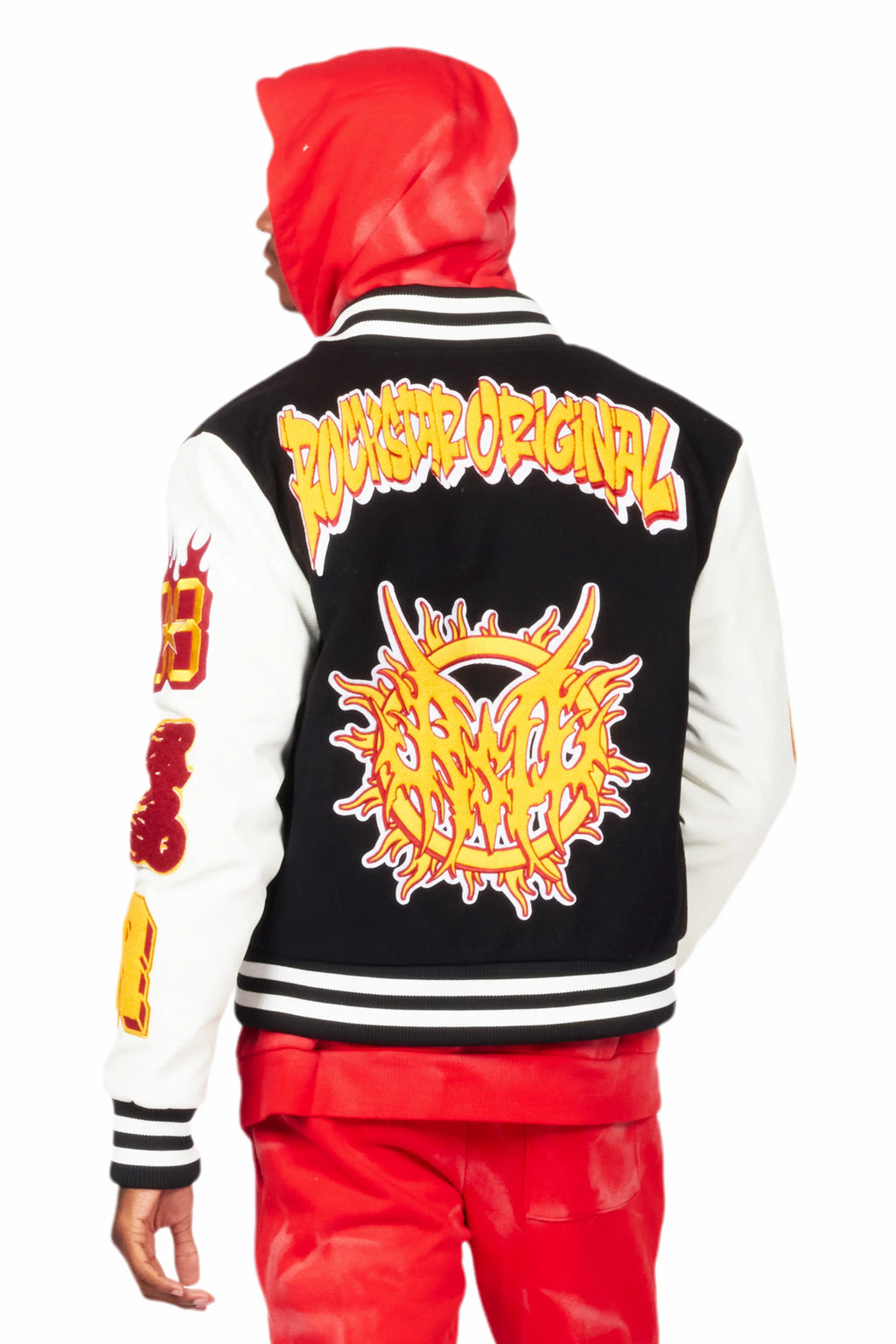 Fio Black/White Varsity Jacket