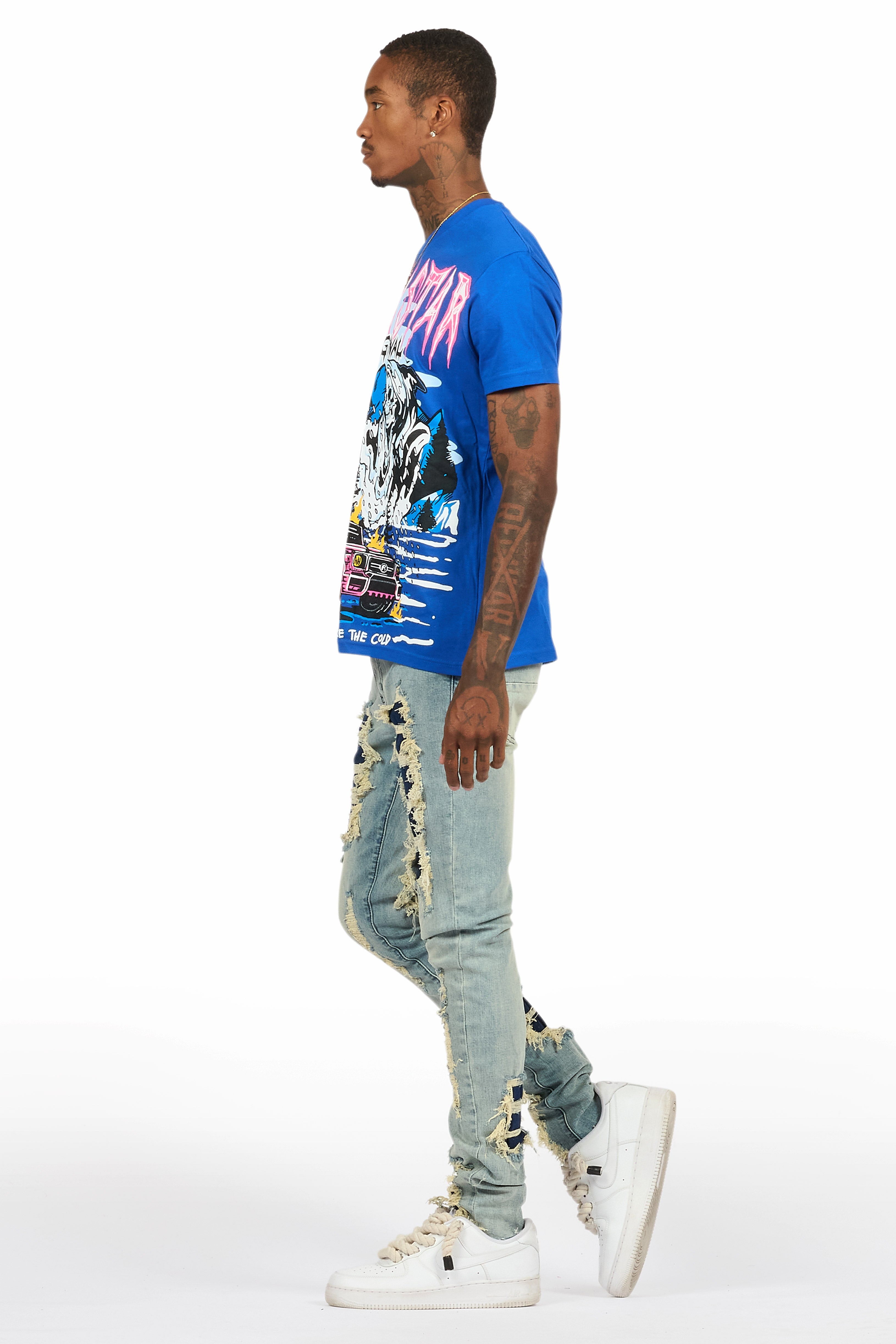 Kip Royal Blue T-Shirt/Slim Jean Bundle