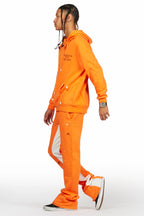 Jaco Orange Hoodie Baggy Fit Pant Track Set