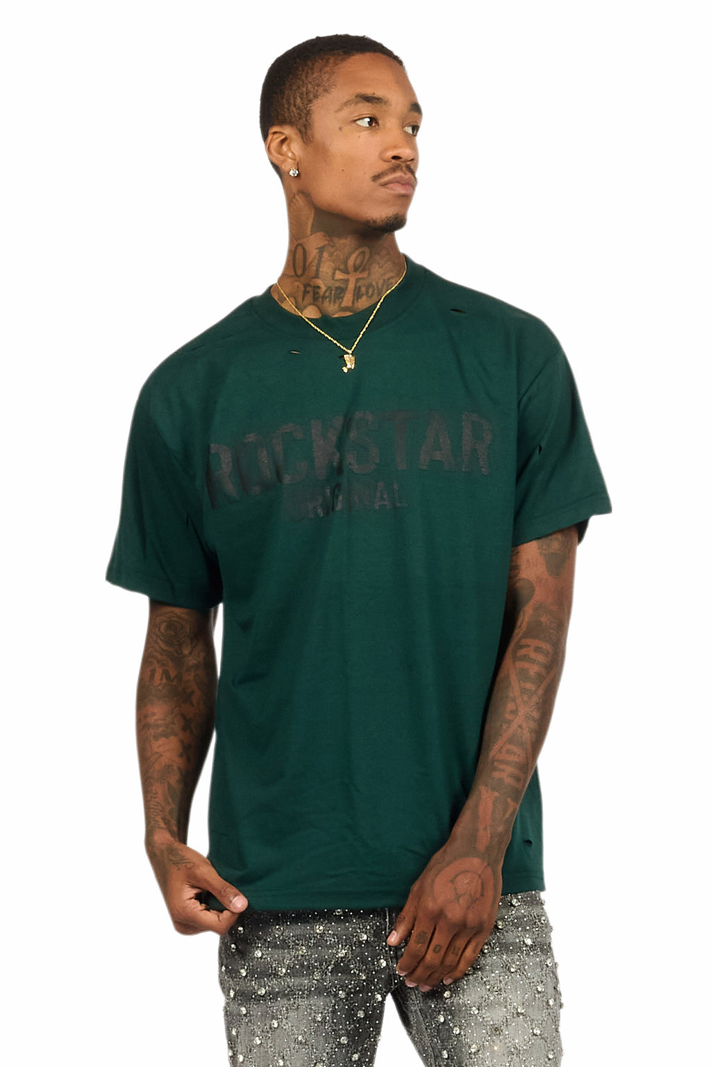 Sana 2.0 Dark Green/Black Oversized Graphic T-Shirt