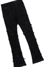 Boys Beni Black Hoodie/Stack Flare Jean Set