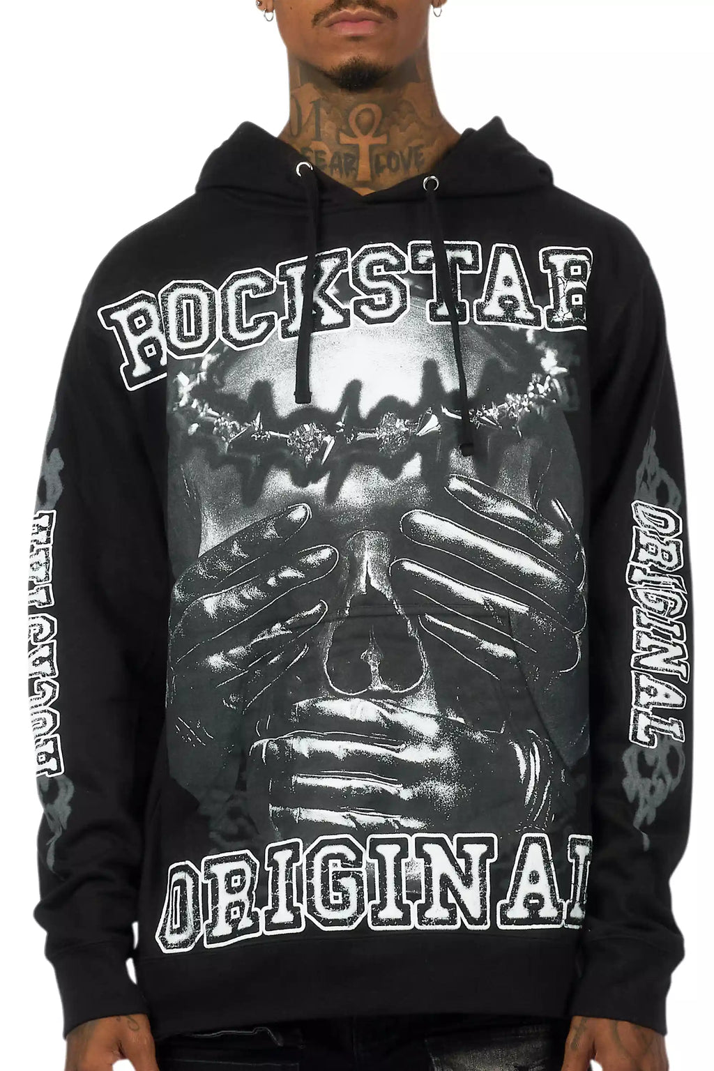 Eden Black Graphic Hoodie