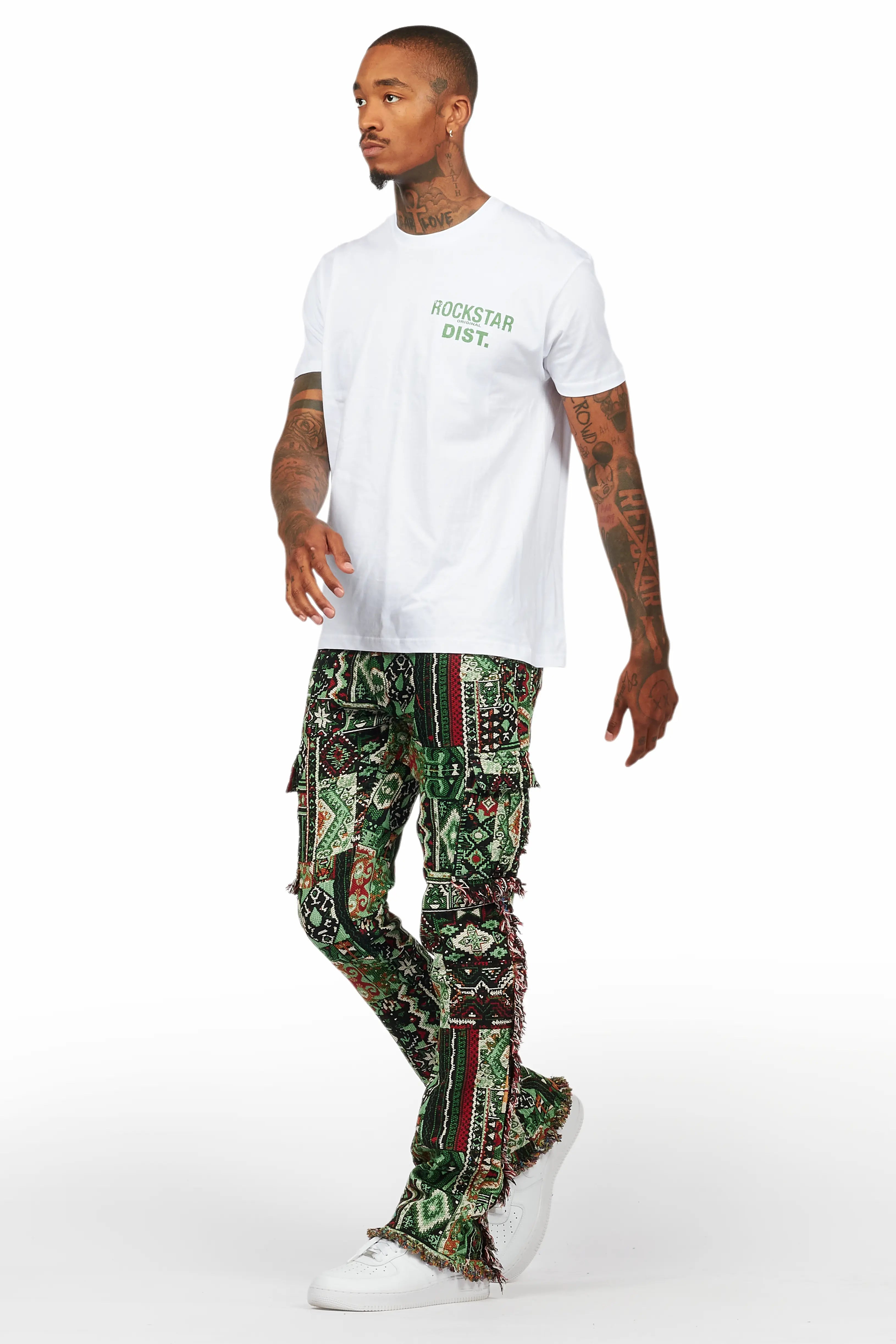Lake White/Green T-Shirt/Tapestry Jean Bundle
