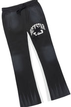 Boys Mallor Black/White Stacked Hoodie Track Set