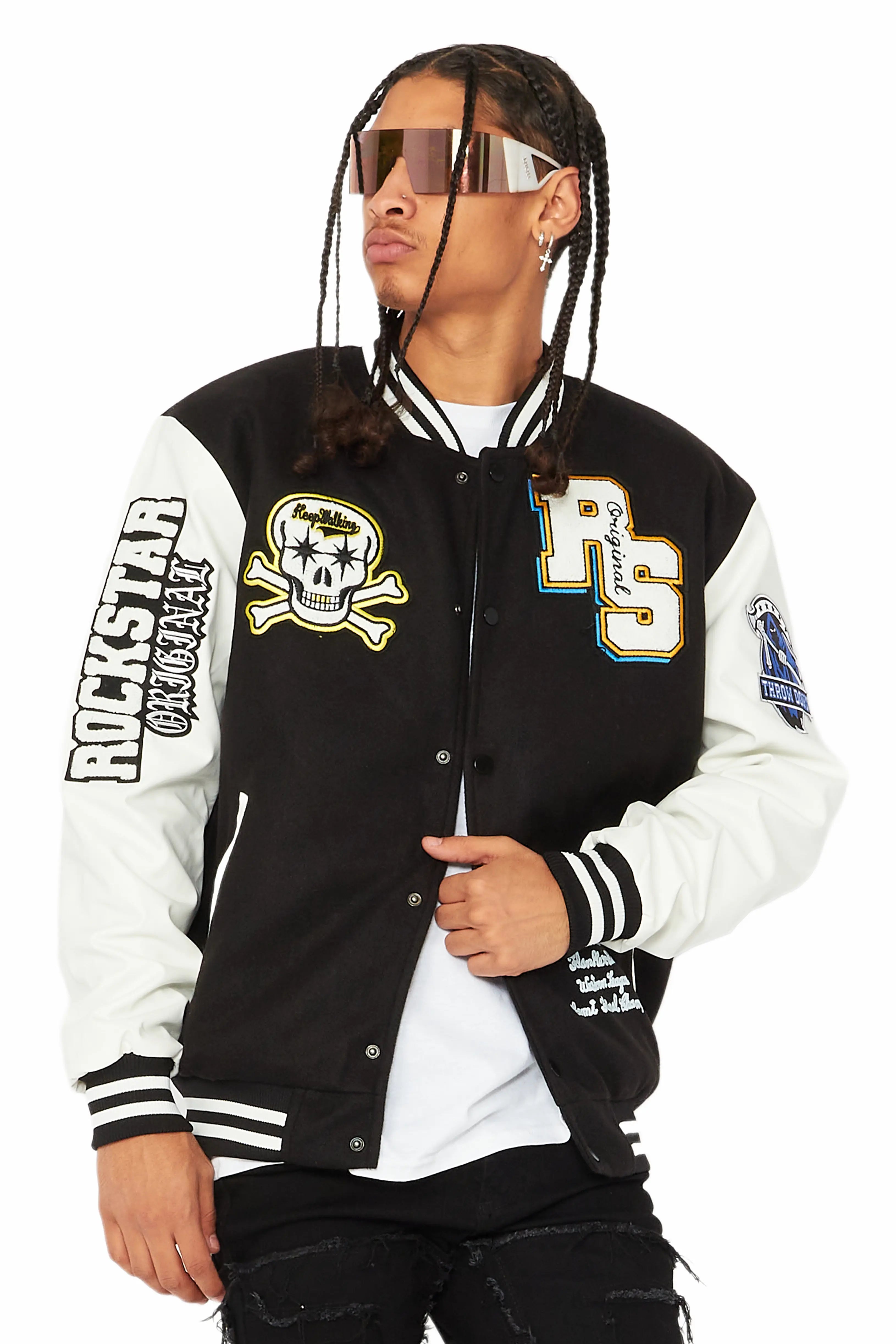 Rush Black/White Varsity Jacket