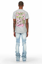 Zahir Blue Super Stacked Flare Jean