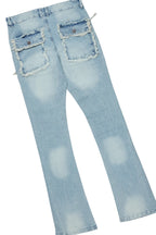 Eppy Black/Blue Long Sleeve T-Shirt/Stacked Flare Cargo Jean Bundle