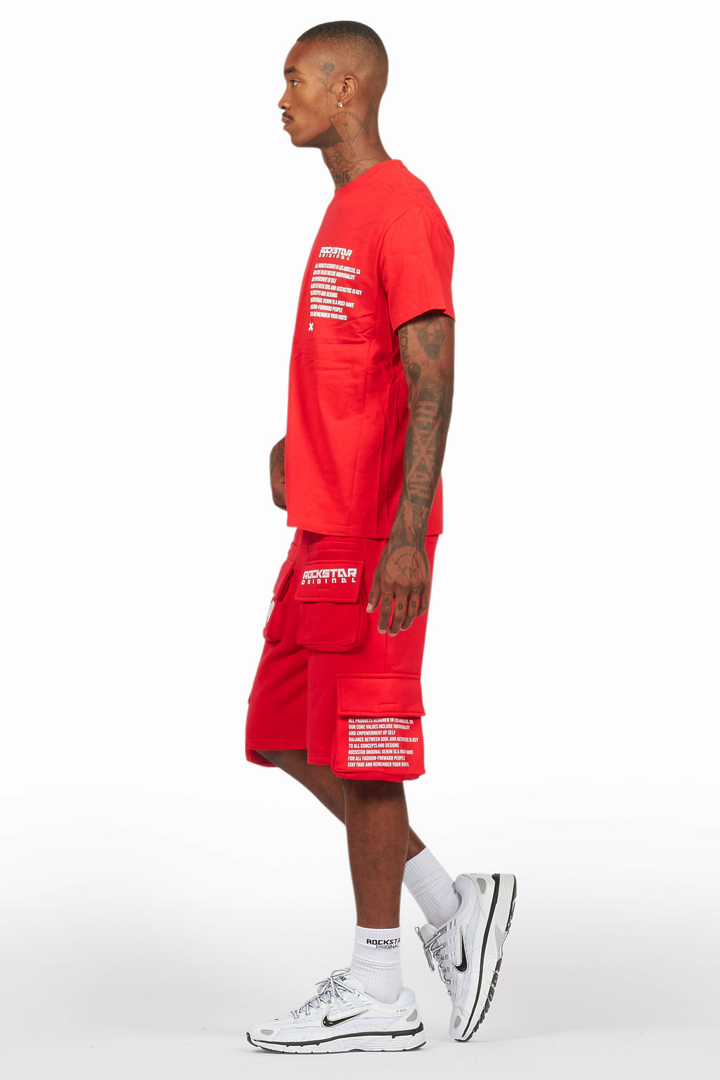 Jash Red/White Short Set