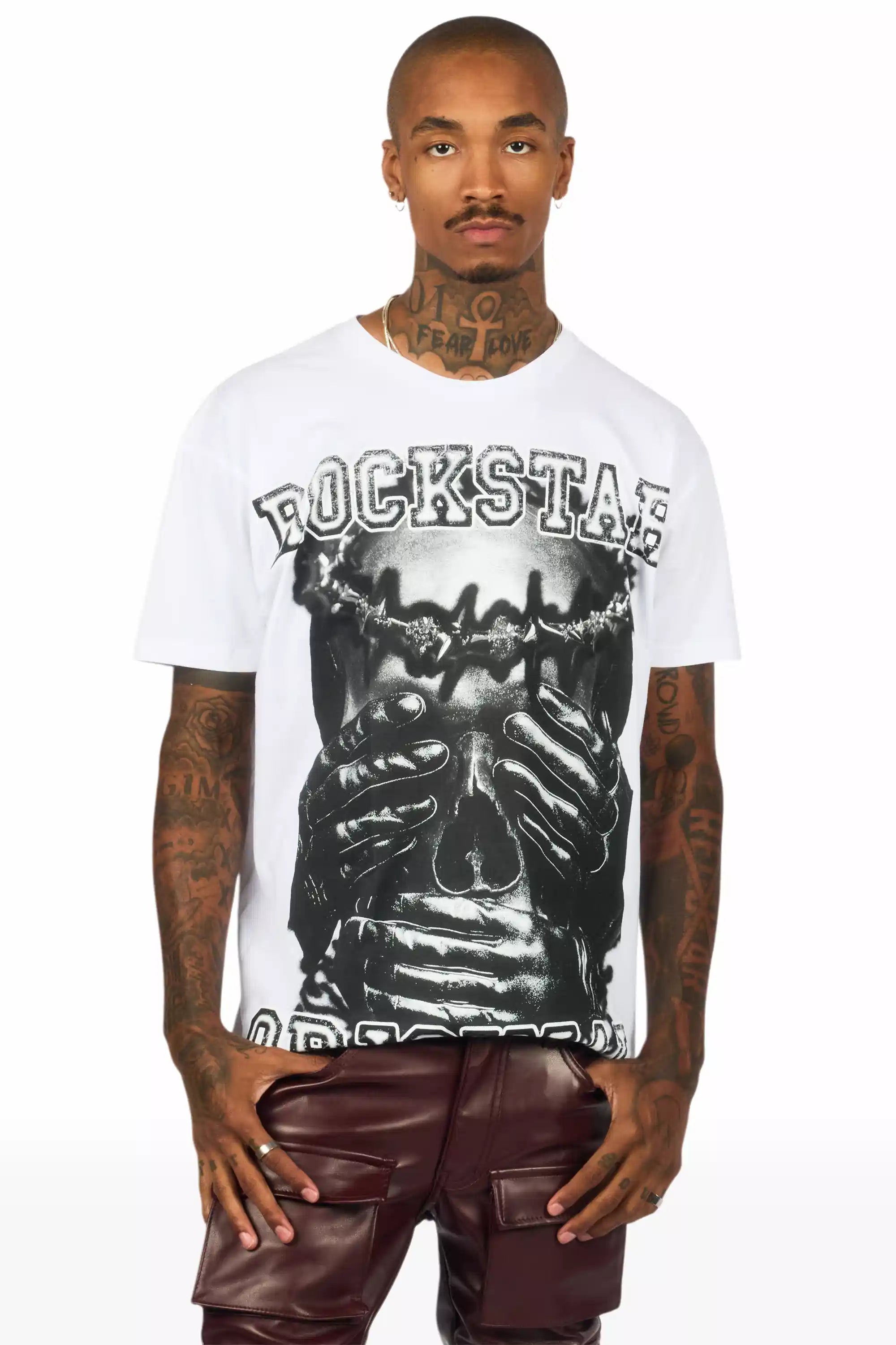 Eden White Oversized Graphic T-Shirt