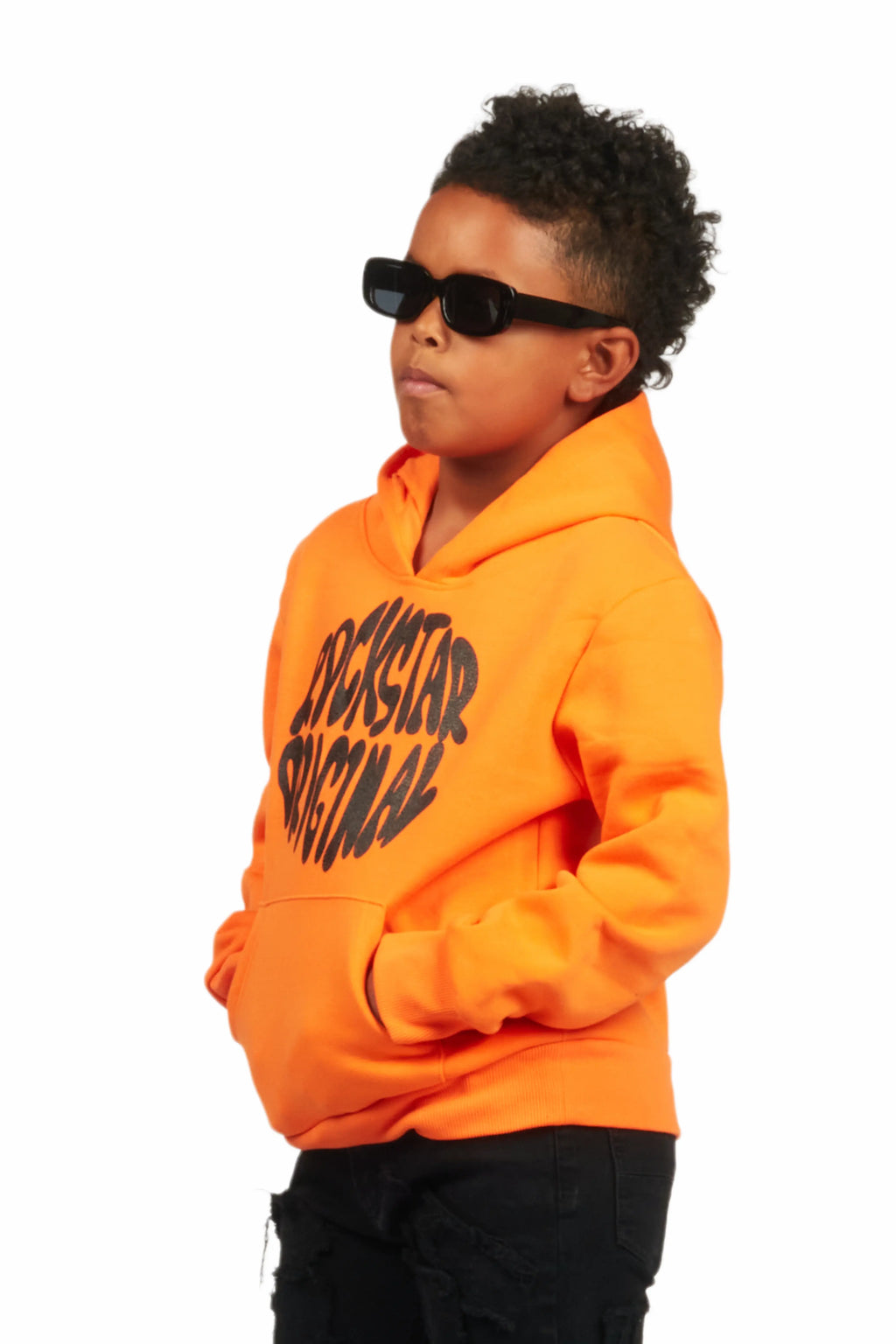 Boys Thierry Orange Graphic Hoodie
