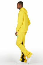 Tarl Yellow Hoodie/Baggy Track Pant Set