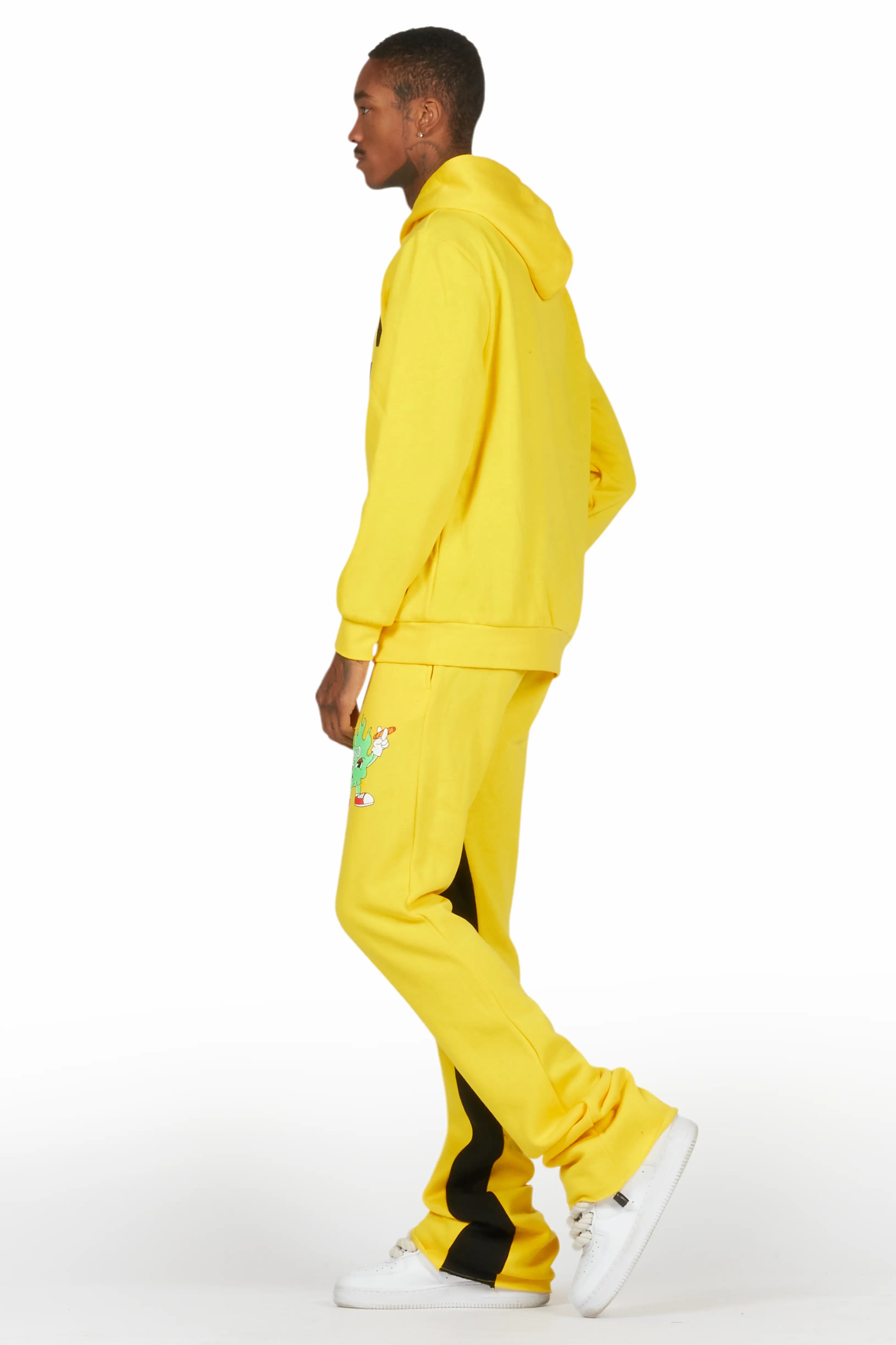 Tarl Yellow Hoodie/Baggy Track Pant Set