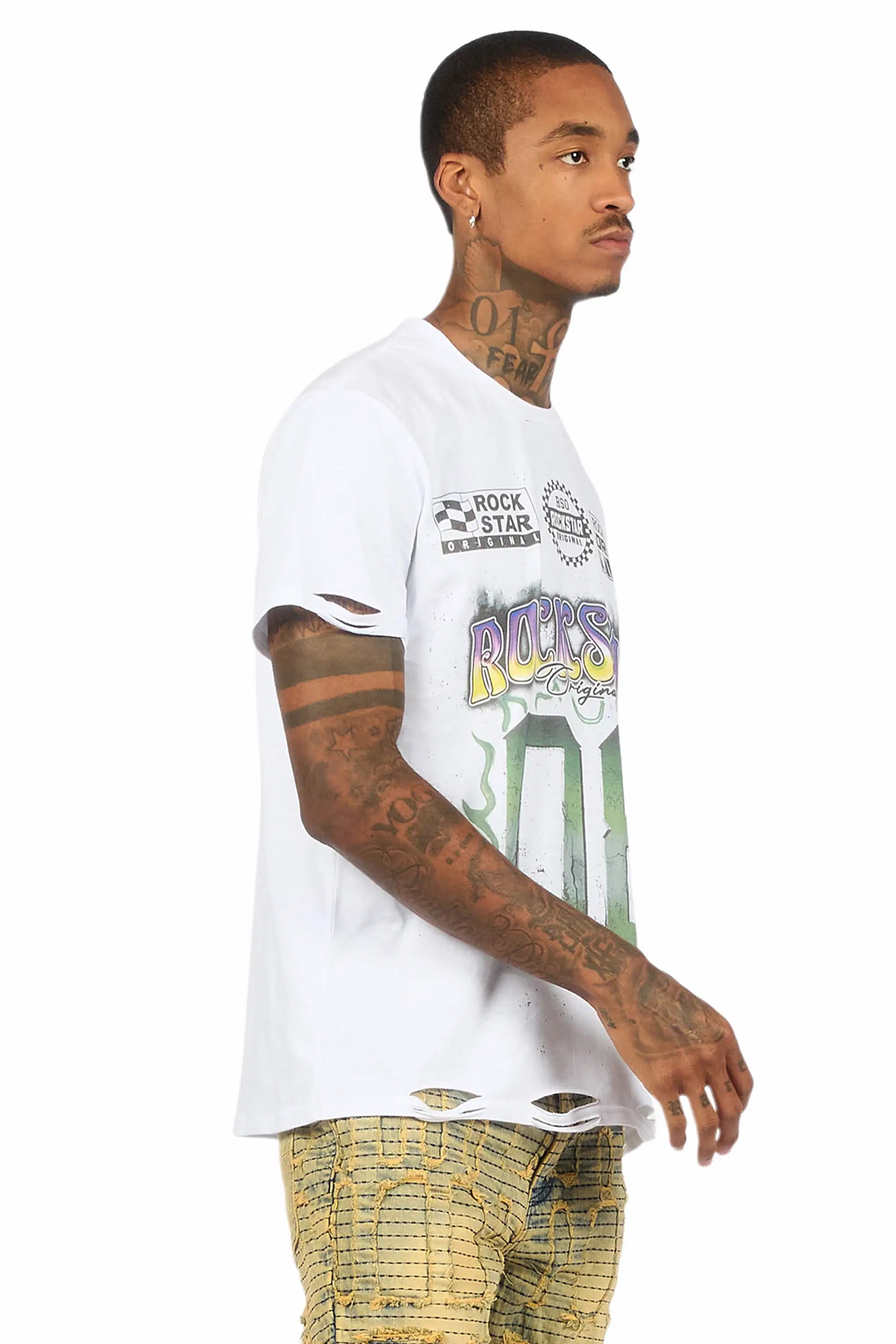 Quito White Graphic Oversized T-Shirt