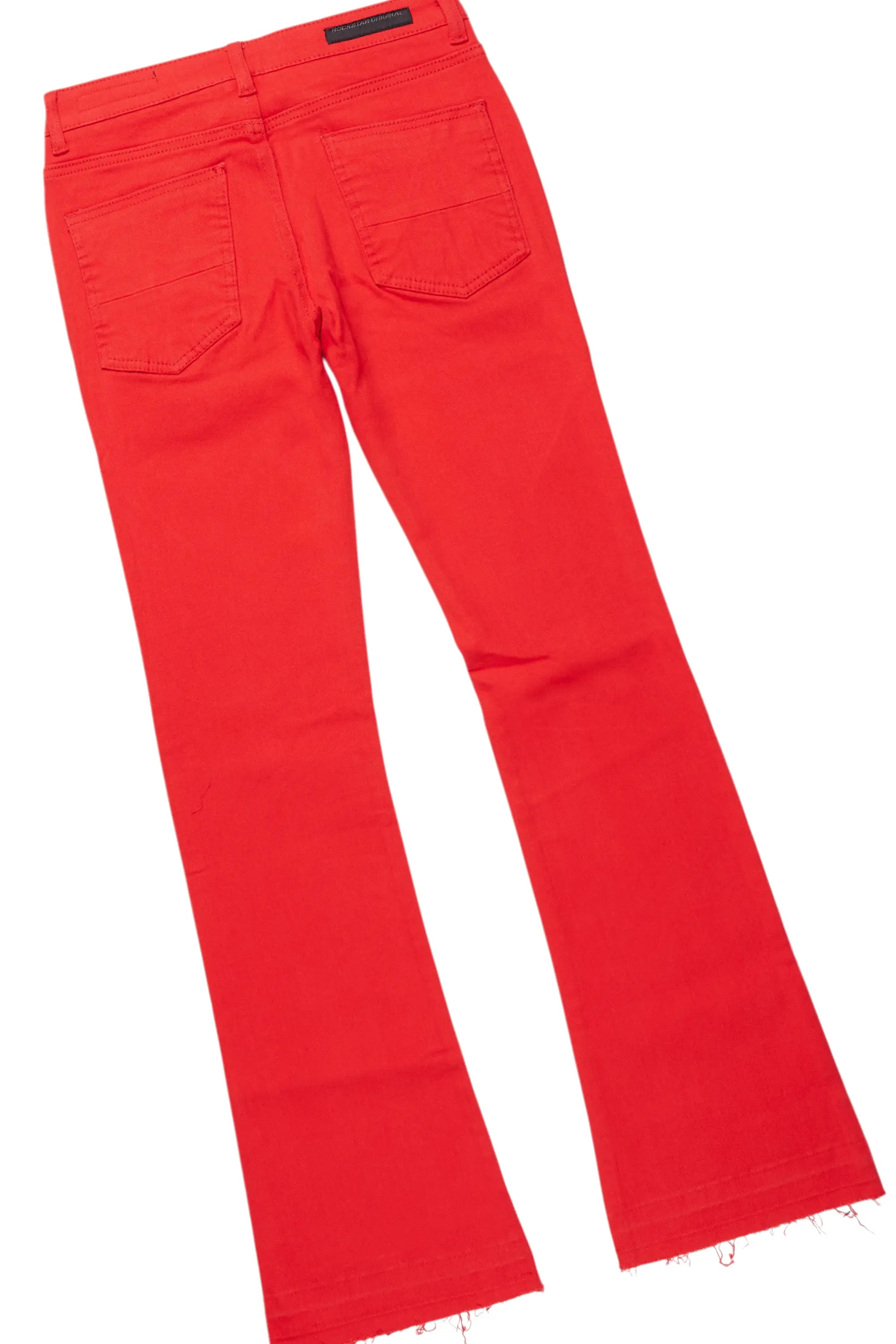 Boys Sana Red T-Shirt/Dag Stacked Flare Jean Set