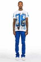 Dag Royal Blue Stacked Flare Jean