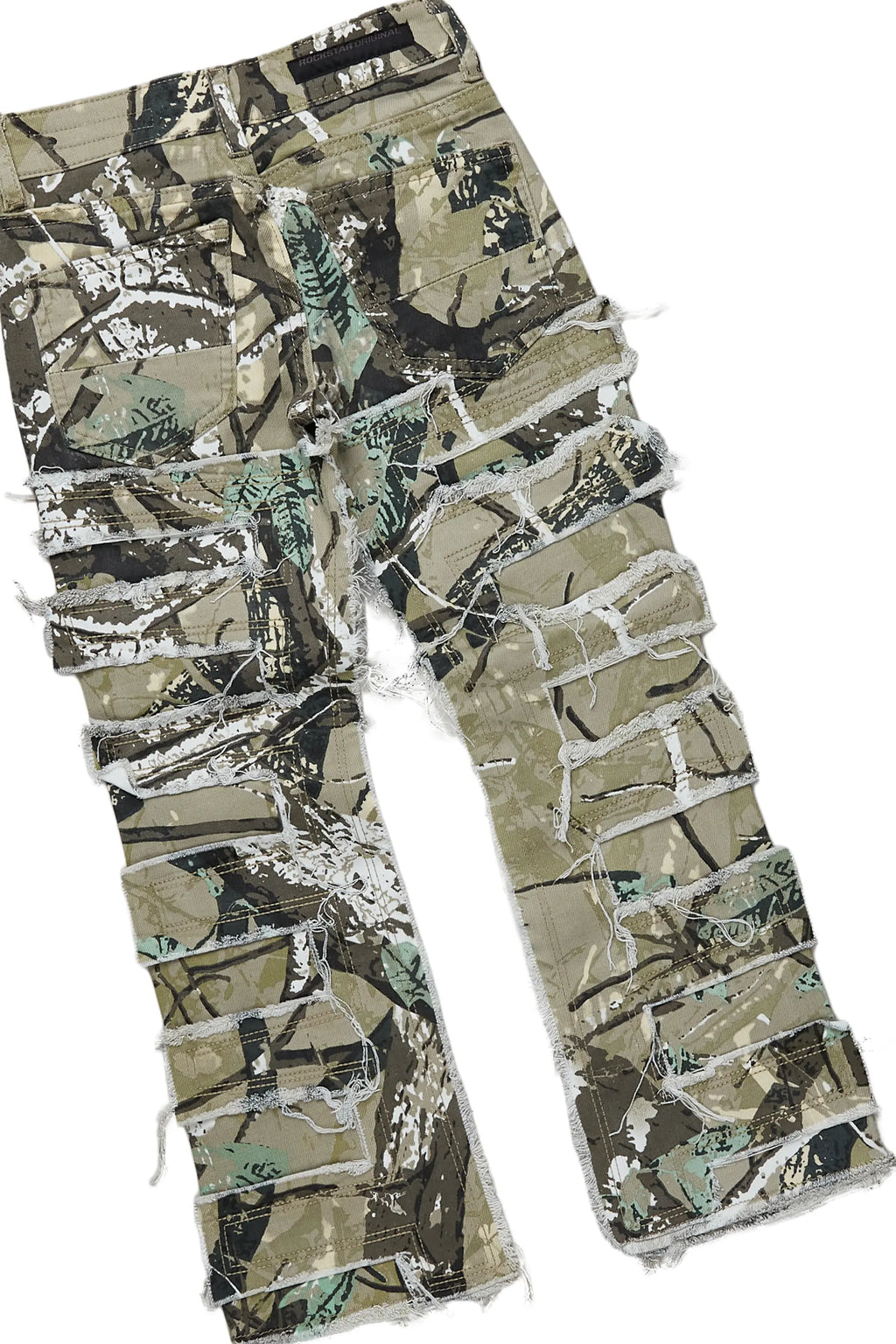 Boys Cade Tree Camo T-Shirt/Stacked Flare Jean Set