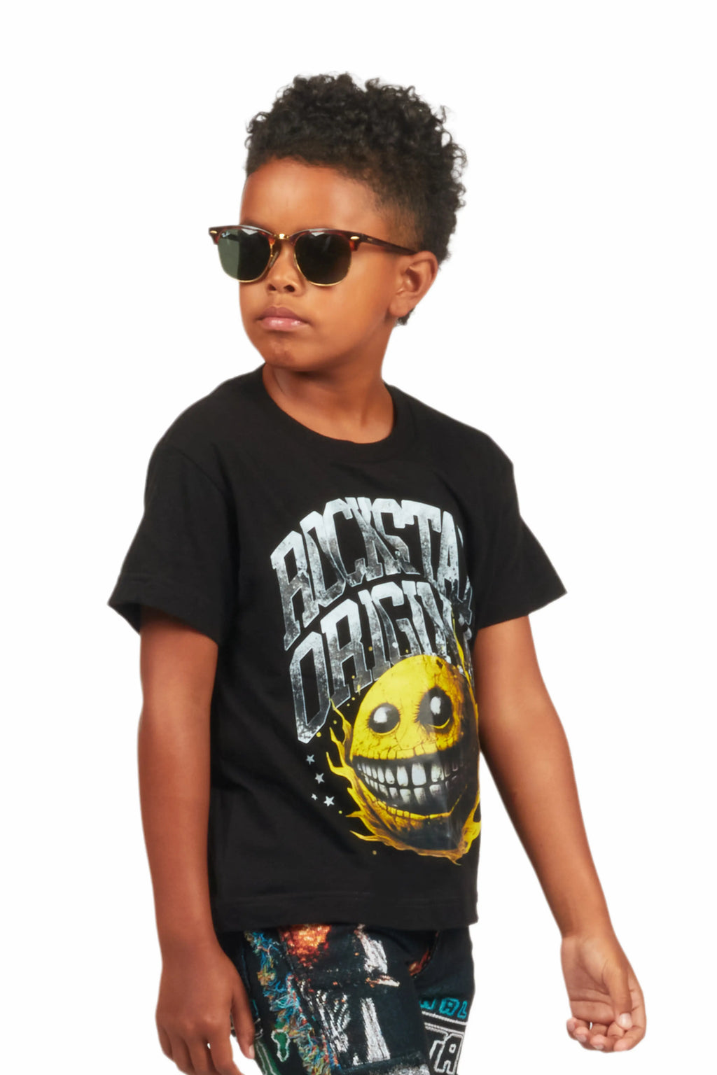 Boys Parsons Black Graphic T-Shirt