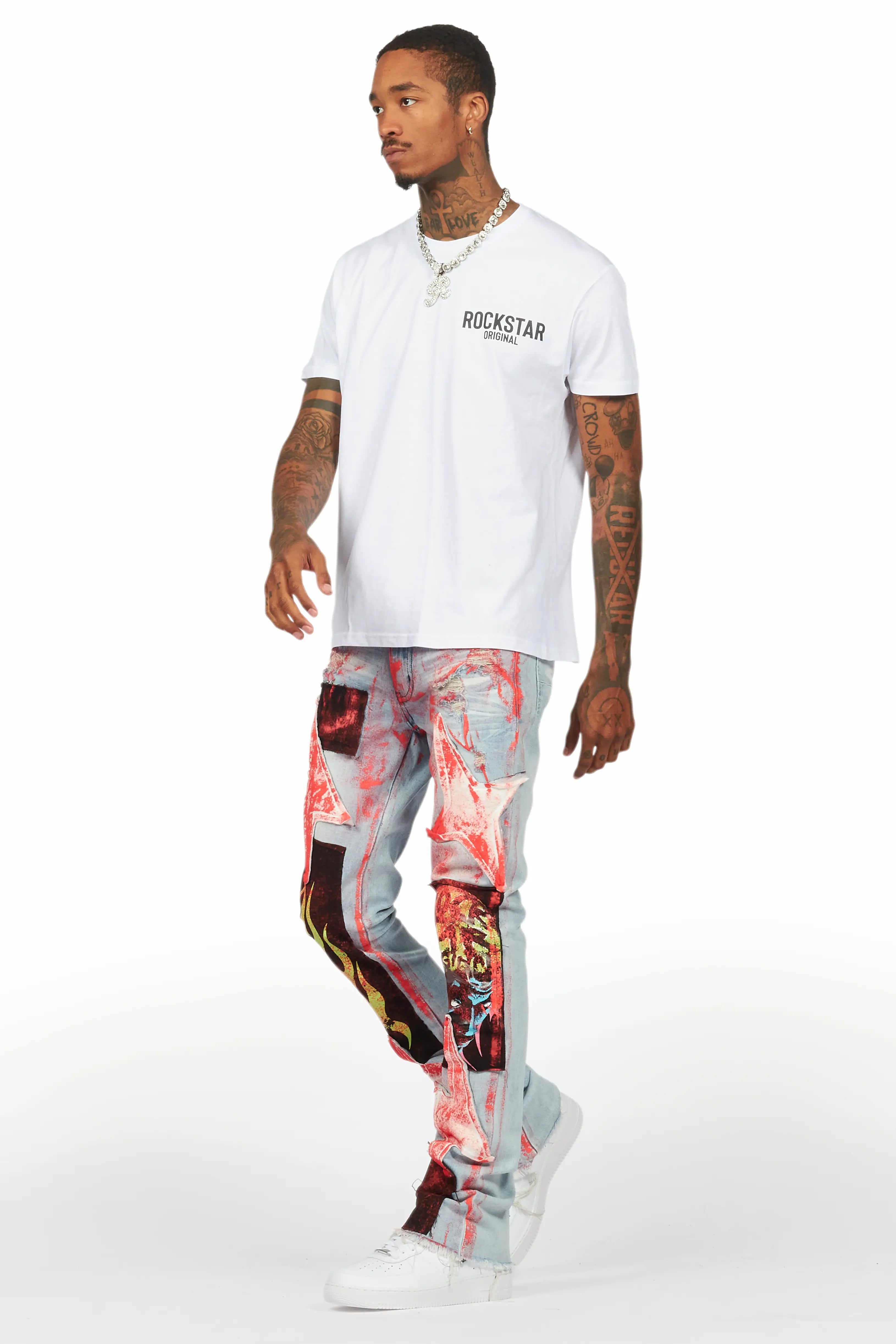 Sana White/Black Graphic T-Shirt