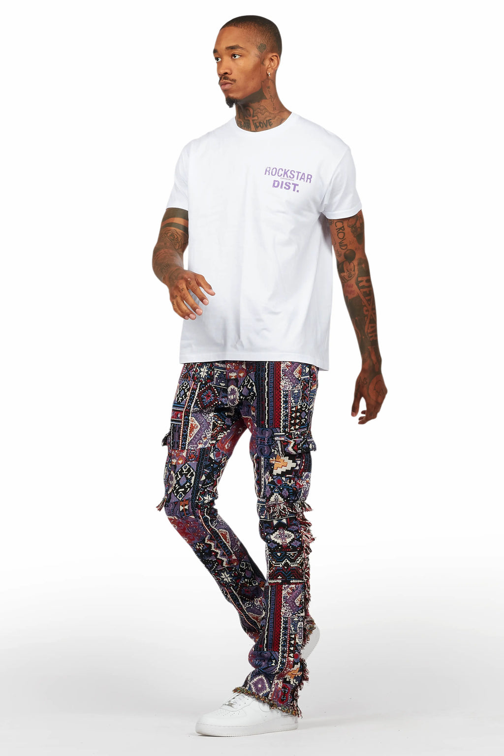 Lake White/Purple T-Shirt/Tapestry Jean Bundle