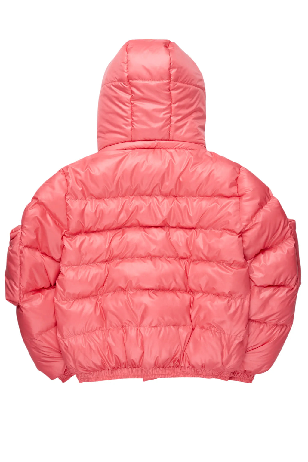 Keisha Pink Cargo Puffer Jacket