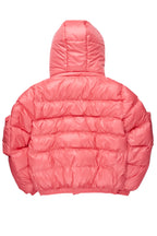 Keisha Pink Cargo Puffer Jacket