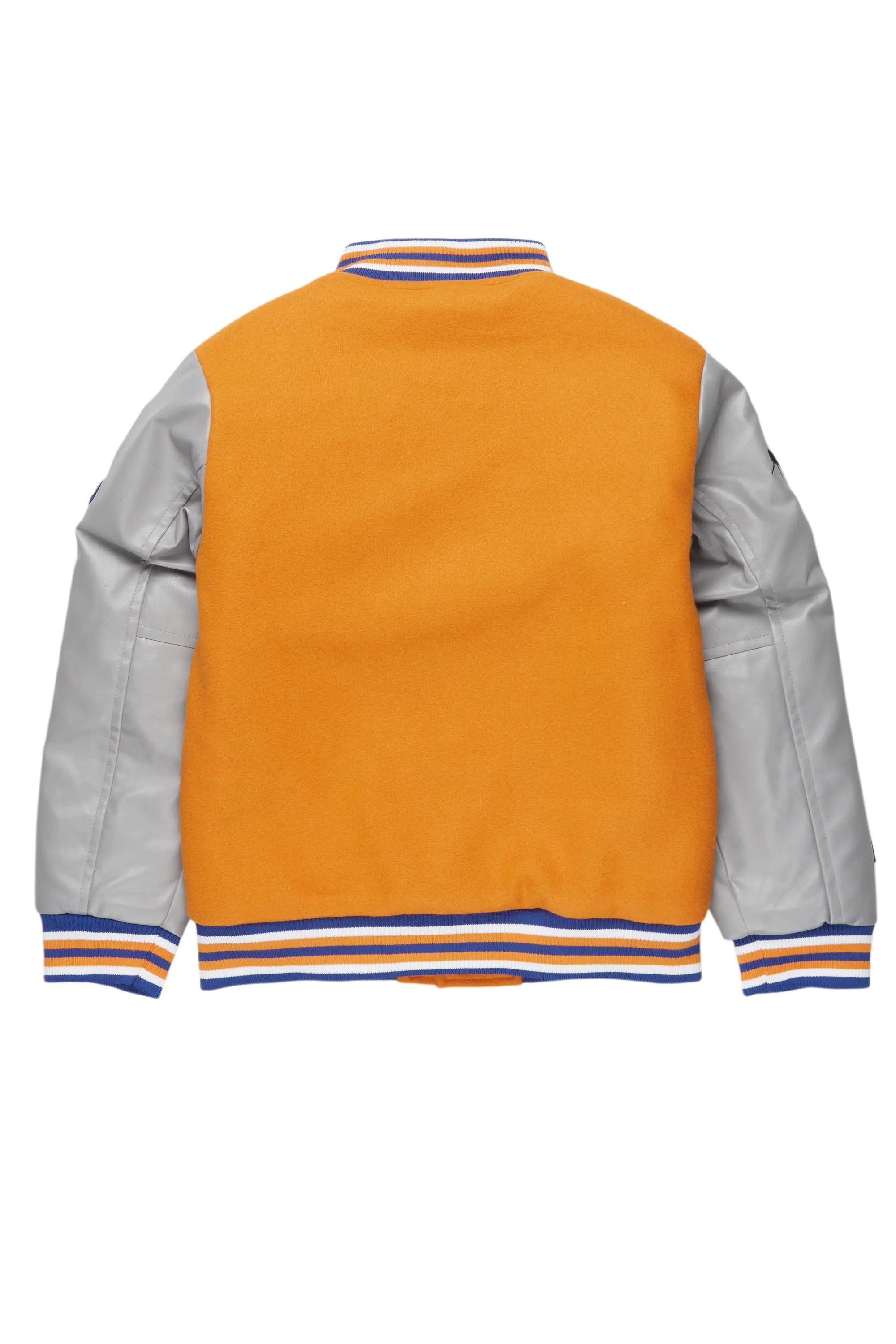 Boys Shexter Orange Varsity Jacket