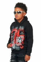 Boys Beau Black Graphic Hoodie