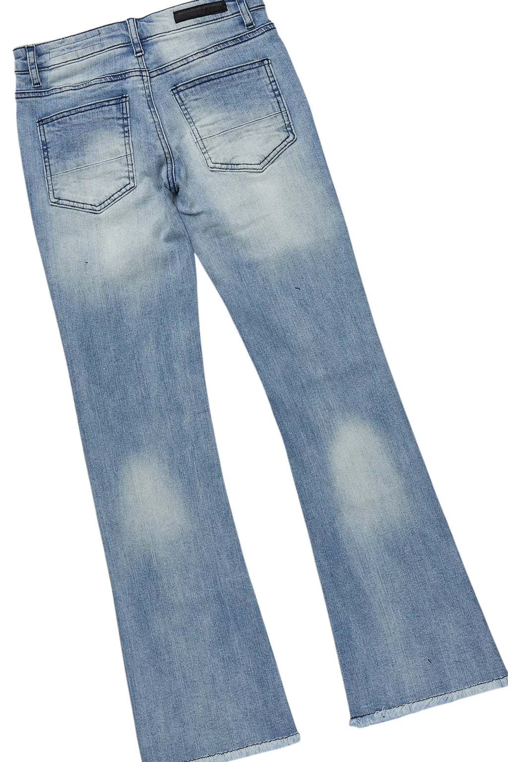 Boys Ezra Heather Grey T-Shirt/Stacked Flare Jean Set