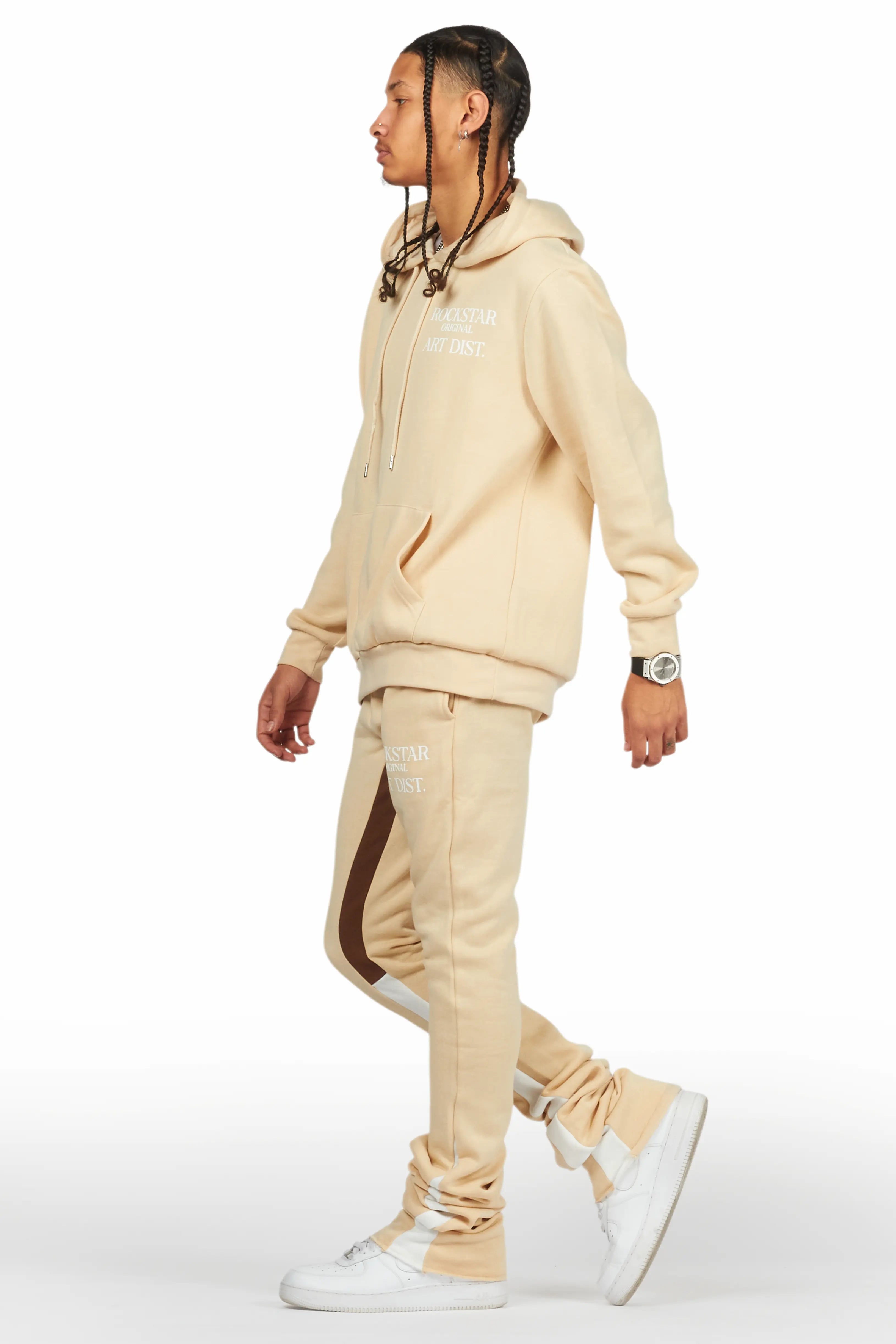 Briggs Beige Hoodie/Super Stacked Flare Track Set