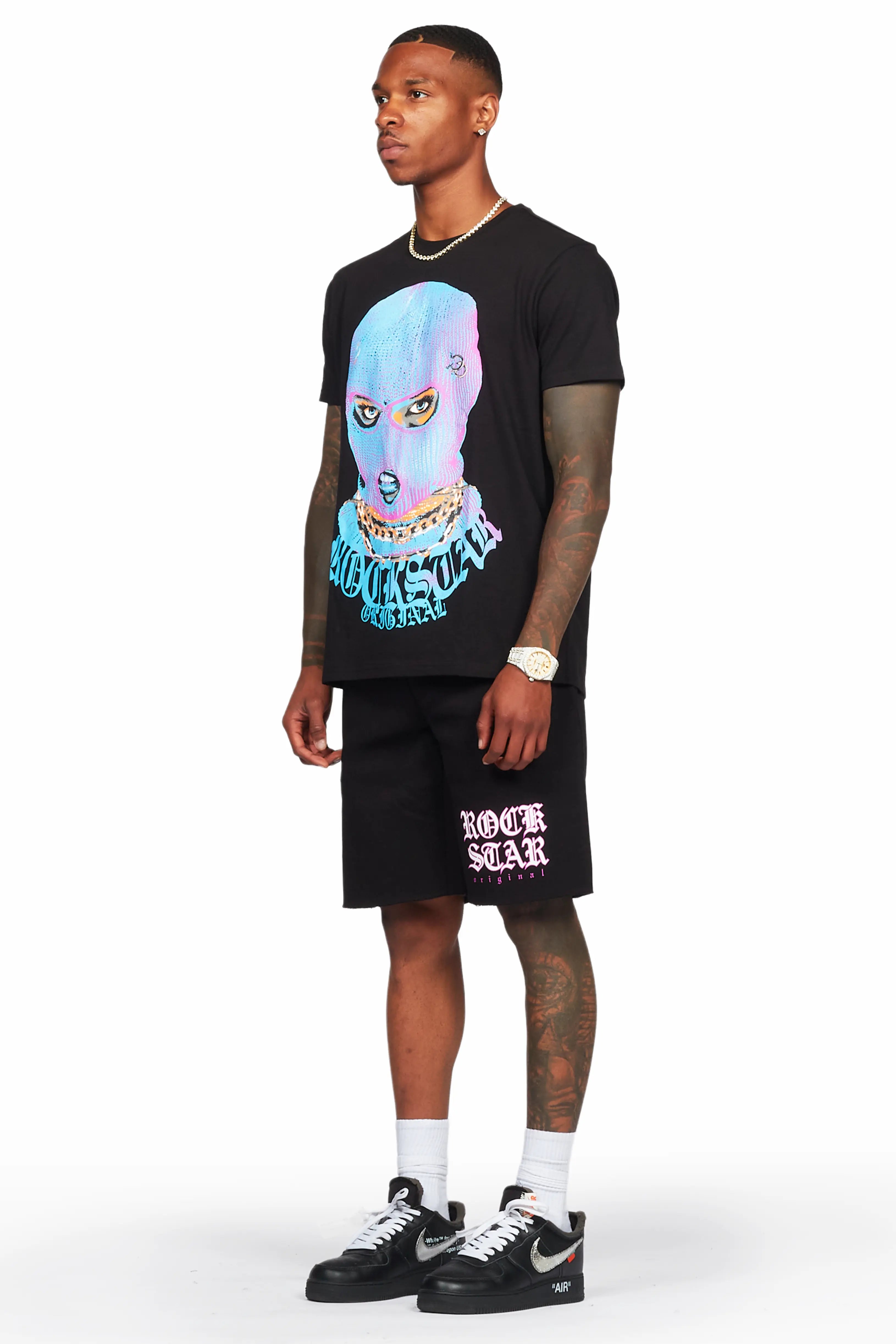 Murdra Black T-Shirt/Short Set