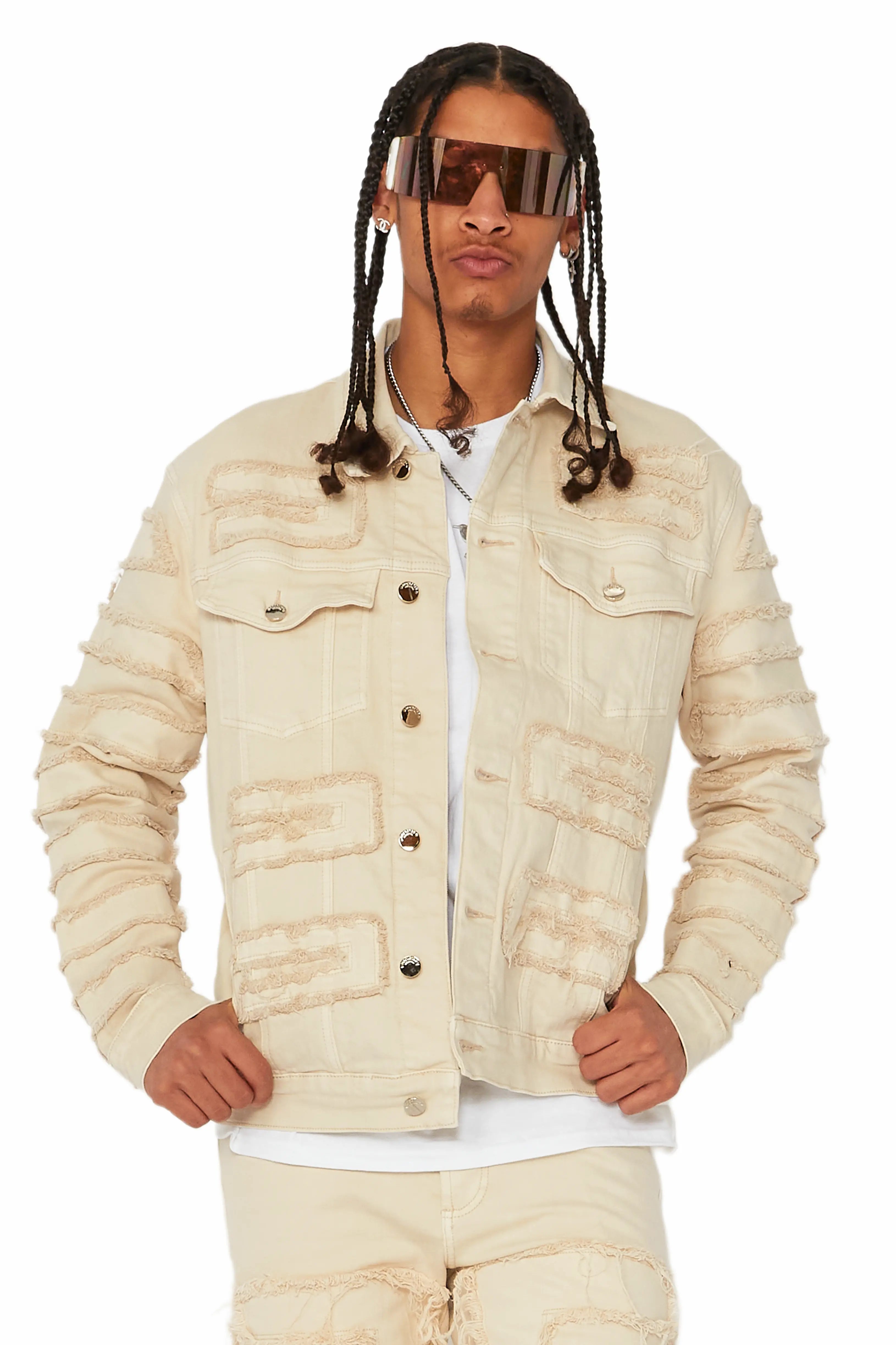 Shake Beige Denim Jacket
