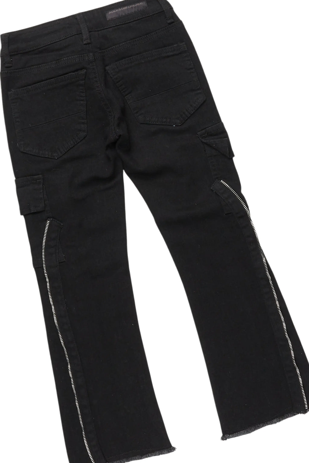 Boys Ponce Black T-Shirt/Stacked Flare Jean Set